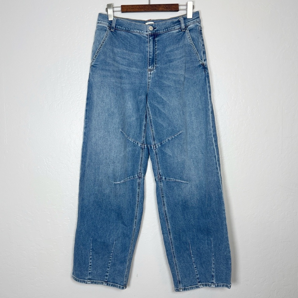 ALICE + OLIVIA Women’s Size 31 Avery Blue Wash Parker Low Rise Balloon Leg Jeans - Picture 2 of 16